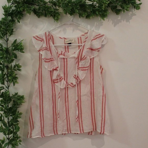 Universal Thread Striped Ruffle Tank - Picture 2 of 5